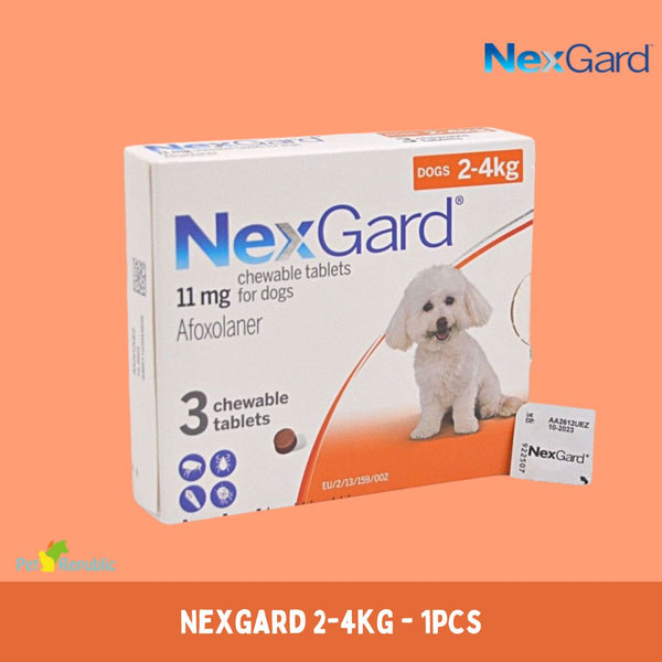 NEXGARD Flea and Tick Chewable Tablets 2-4kg 1pcs