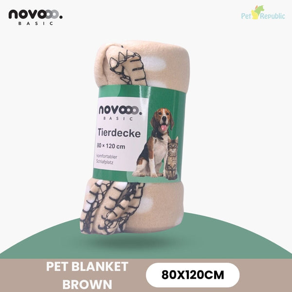 NOVOOO Basic Pet Blanket For Dog And Cat Brown 80 x 120cm Hobi & Koleksi > Perawatan Hewan > Aksesoris Hewan Pet Republic Indonesia 