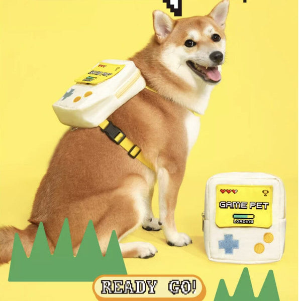 PURLAB Dog Backpack Game Console Yellow Pet Bag Pur Lab 
