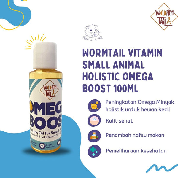 WORMTAIL Vitamin Small Animal Holistic Omega Boost 100ml Small Animal Health And Nutrition Wormtail 100ml 