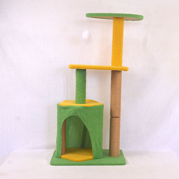 CATTREE Pet CT 0037 Yellow And Green 46 x 34 x 90 Cat House and Tree cattree 