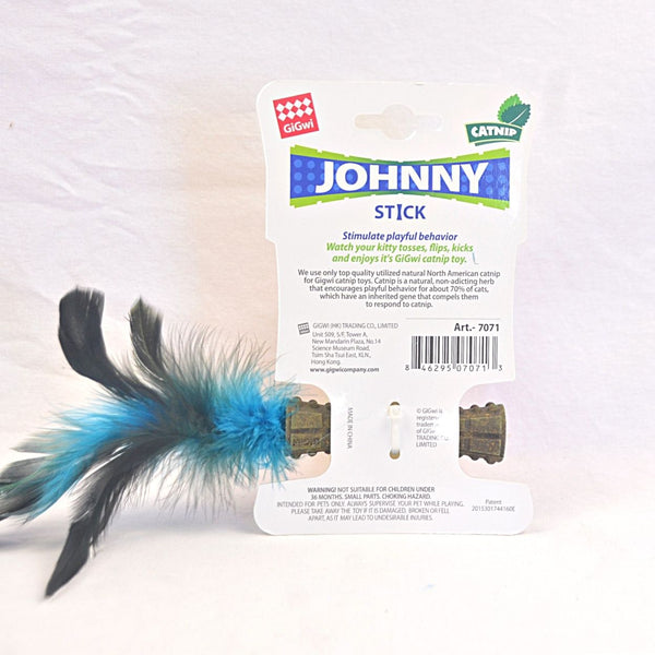 GIGWI 7071 Catnip Johnny Stick Single Side Feather Cat Toy Gigwi 