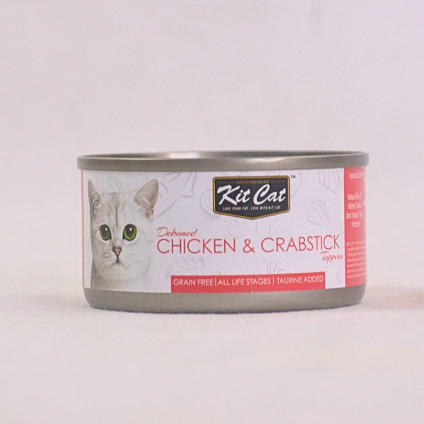 KITCAT Cat Food Can Deboned Chicken Crabstick 80g Cat Food Wet Kit Cat 