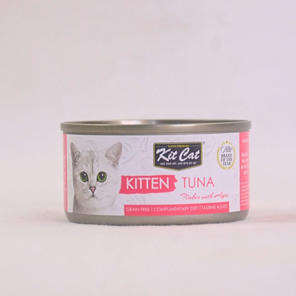 KITCAT Cat Food Can Petfood Kitten Tuna Flakes 80g Cat Food Wet Kit Cat 