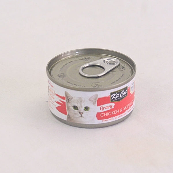 KITCAT Cat Food Canned Petfood Chicken Skipjack Gravy 70g Cat Food Wet Kit Cat 