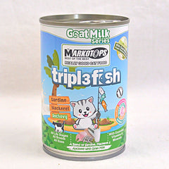 MARKOTOPS Adult Triple Fish Anchovy with Goat Milk 400gr Cat Food Wet Markotops 
