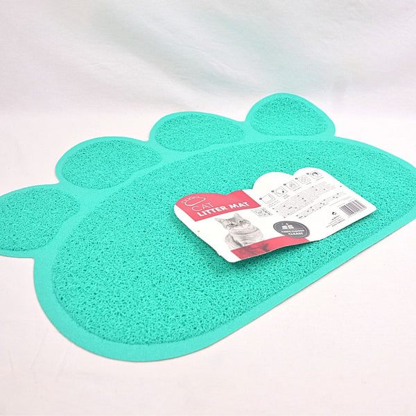 MPETS Paw Cat Litter Mat Tosca Green