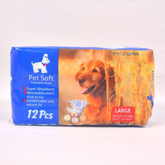 PETSOFT Female Disposable Diapers Dog Sanitation PetSoft L 