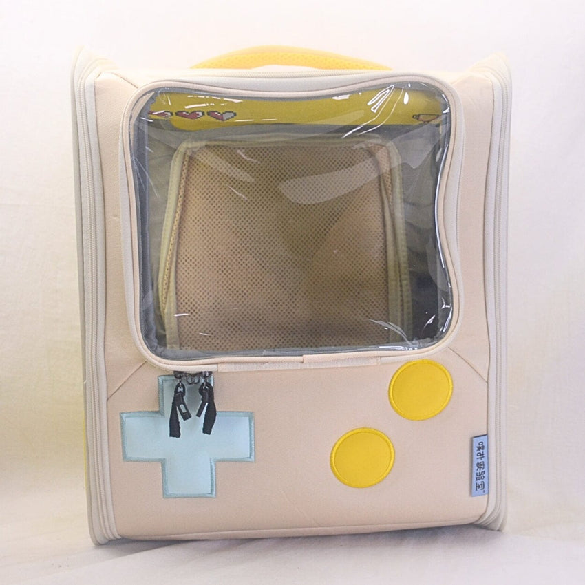 PURLAB Pet Backpack Game Console Cream Pet Bag and Stroller Pur Lab 