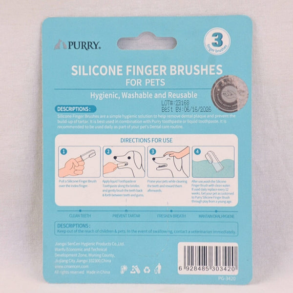 PURRY Silicone Finger Brushes Dogs Set Pet Republic Indonesia