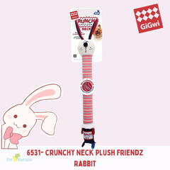 GIGWI 6531 Mainan Anjing Crunchy Neck Plush Friendz Rabbit 34cm