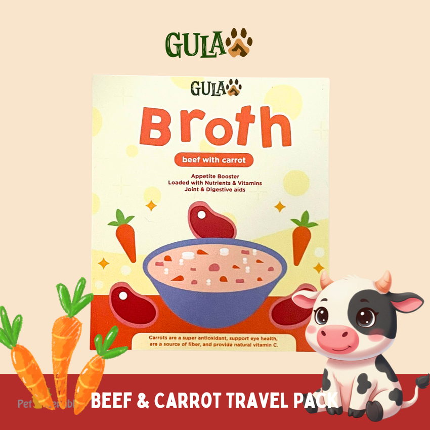 GULAPAWS Kaldu Anjing Kucing Beef Carrot Extract Broth Powder Travel Pack 5GR