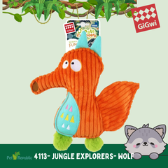 GIGWI 4113 Mainan Anjing Jungle Explorers Wolf 20cm