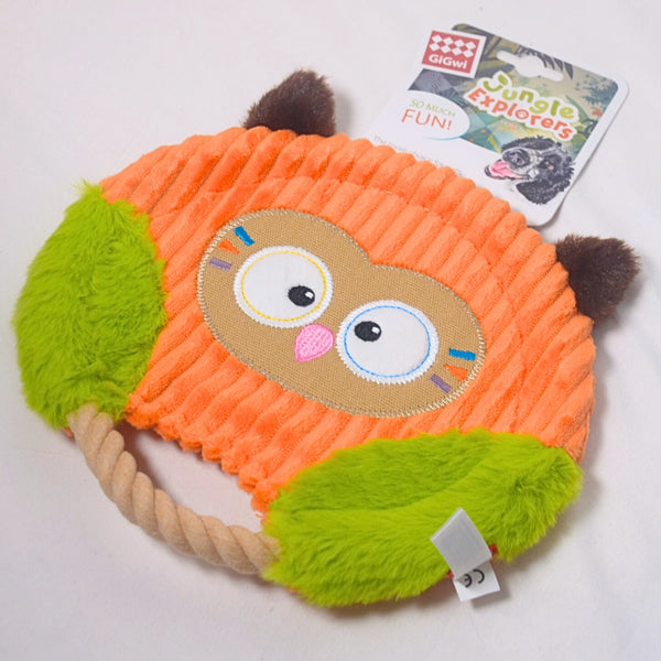 GIGWI 4114 Mainan Anjing Jungle Explorers Owl with Rope