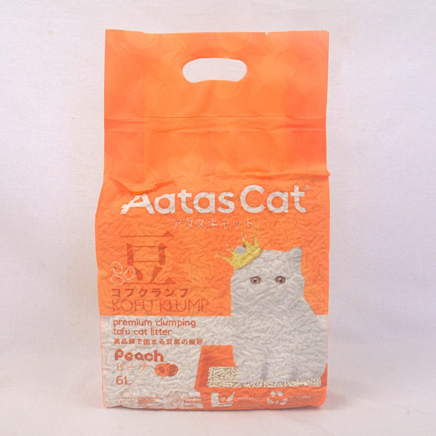 AATAS Cat Kofu Klump Tofu Cat Litter Peach 6L Cat Sanitation Aatas Cat Peach 