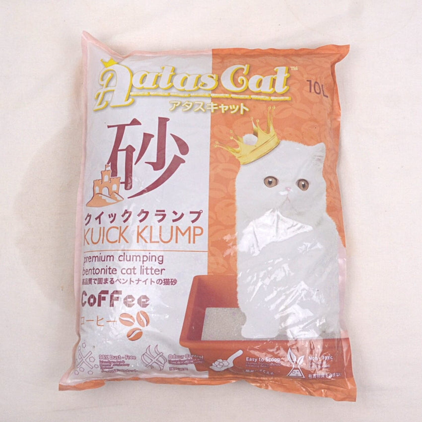AATAS Cat Litter Sand Premium Kuick Klump 10L Cat Sanitation Aatas Cat Coffee 