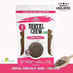 ABSOLUTE Holistic Snack Anjing Dental Chew Chia Seed 160g Dog Dental Snack Tidak ada merek 