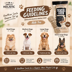 ABSOLUTE Holistic Snack Anjing Dental Chew Milk 160g Dog Dental Snack Tidak ada merek 