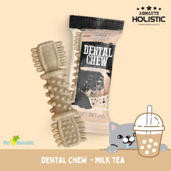 ABSOLUTE Holistic Snack Anjing Dental Chew Milk Tea 25gr 1pcs Dog Dental Snack Tidak ada merek 