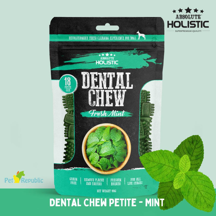 ABSOLUTE Holistic Snack Anjing Dental Chew Mint 160g Dog Dental Snack Absolute Holistic 