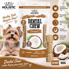 ABSOLUTE Holistic Snack Dental Chew Coconut 160g Dog Dental Snack Tidak ada merek 