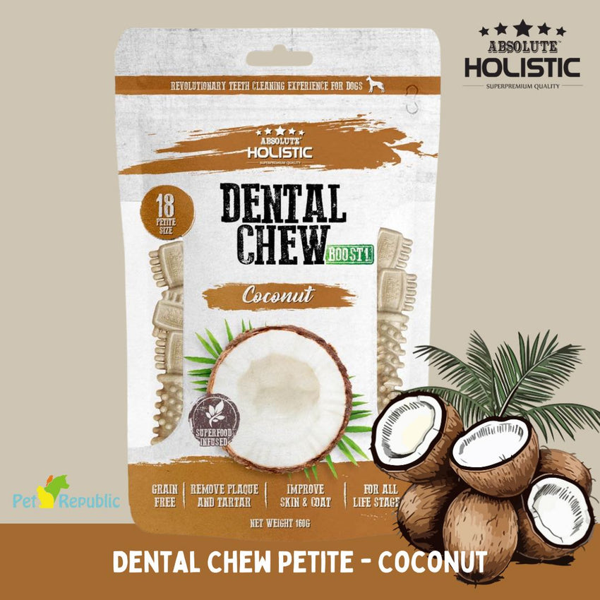 ABSOLUTE Holistic Snack Dental Chew Coconut 160g Dog Dental Snack Tidak ada merek 