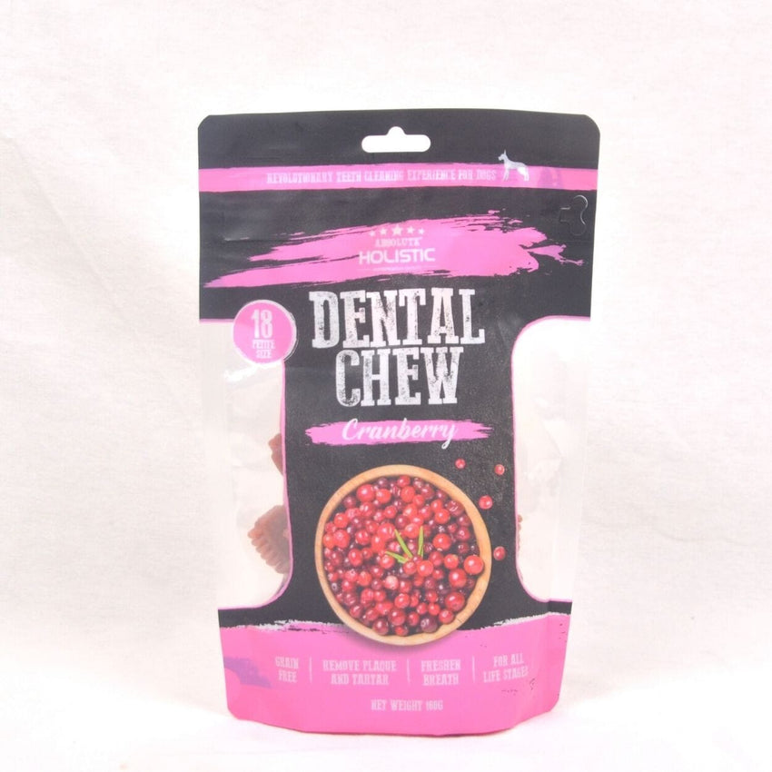 ABSOLUTE Snack Anjing Holistic Dental Chew Cranberry 160g Dog Dental Snack Tidak ada merek 