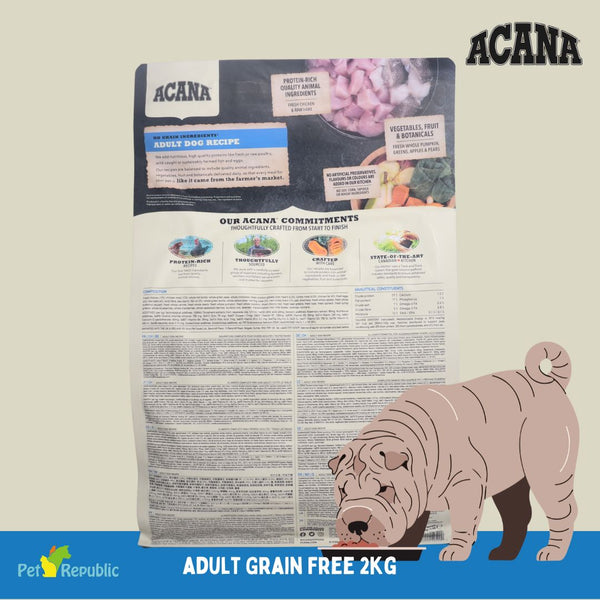ACANA Makanan Anjing Dewasa Grain Free 2kg no type Tidak ada merek 