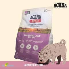 ACANA Makanan Anjing Grass Fed Lamb Single Protein 2kg Dog Food Dry Tidak ada merek 