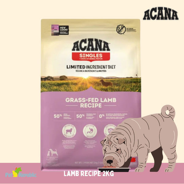 ACANA Makanan Anjing Grass Fed Lamb Single Protein 2kg Dog Food Dry Tidak ada merek 