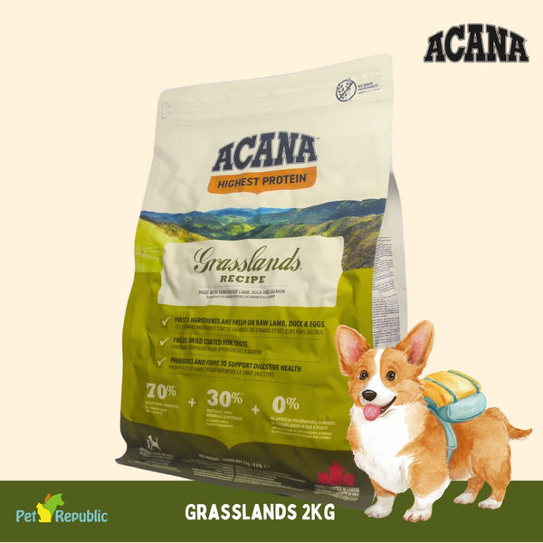 ACANA Makanan Anjing Grasslands 2kg Dog Food Dry Tidak ada merek 