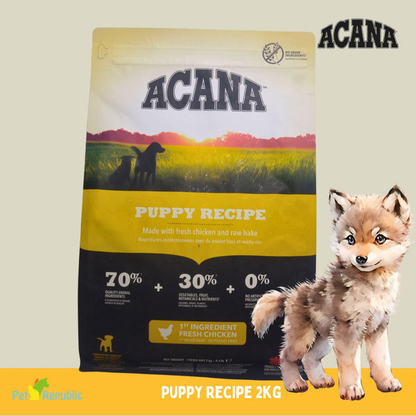ACANA Makanan Anjing Puppy Recipe 2kg Dog Food Dry Tidak ada merek 