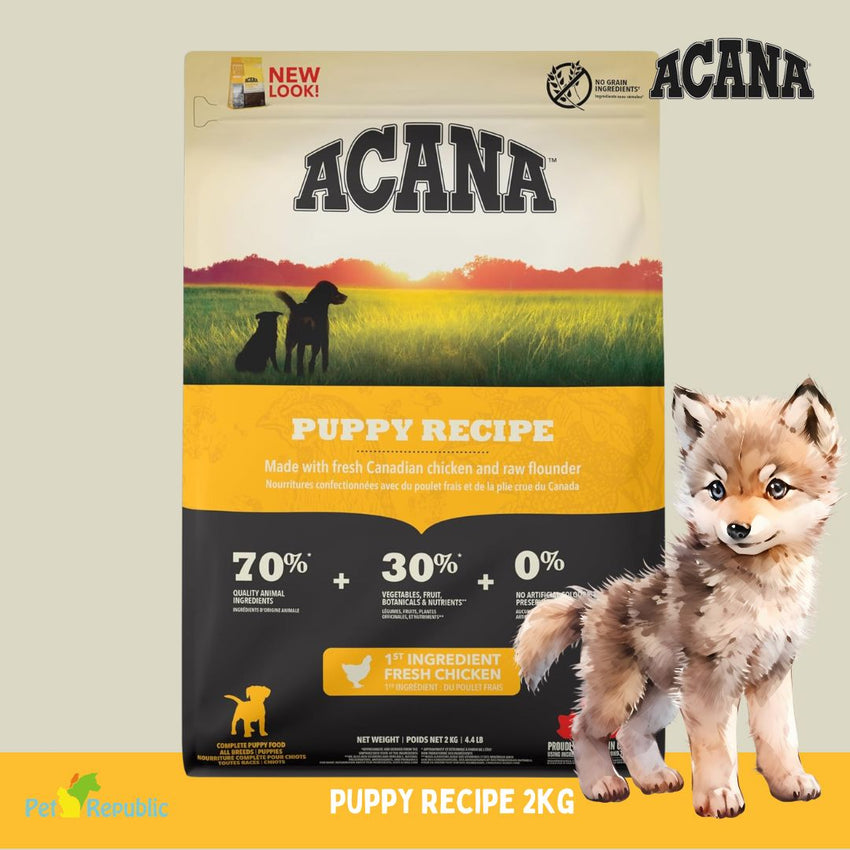ACANA Makanan Anjing Puppy Recipe 2kg Dog Food Dry Tidak ada merek 