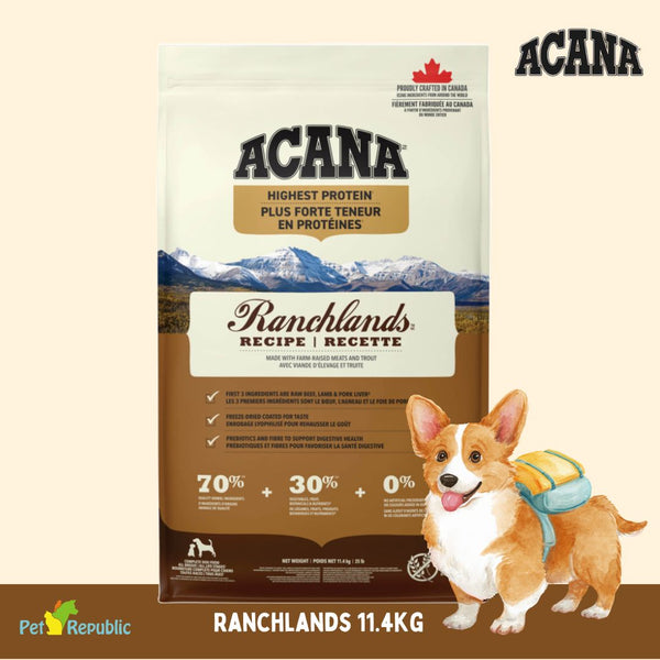 ACANA Makanan Anjing Ranchlands 11.4kg no type Tidak ada merek 