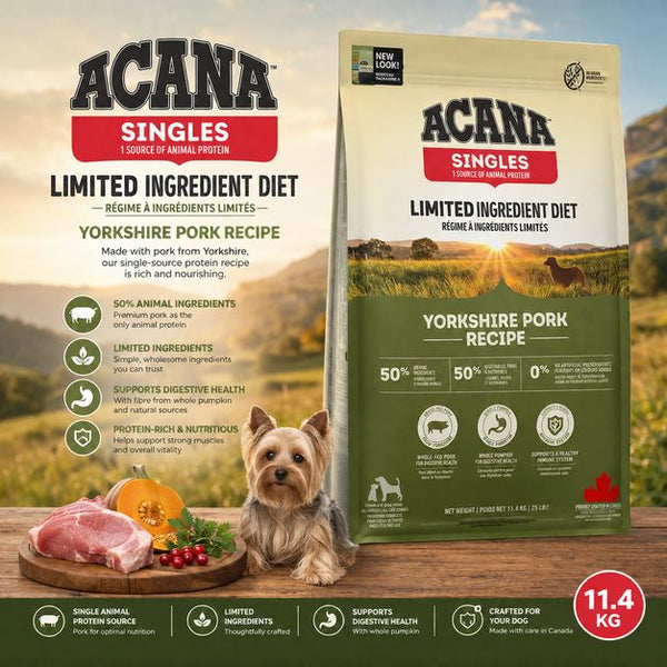 ACANA Makanan Anjing Yorkshire PORK 11.4kg no type Tidak ada merek 