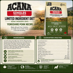 ACANA Makanan Anjing Yorkshire PORK 2kg Dog Food Dry Tidak ada merek 