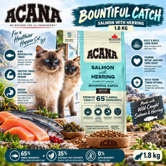 ACANA Makanan Kucing Cat Bountiful Catch 1.8kg cat dry food Tidak ada merek 
