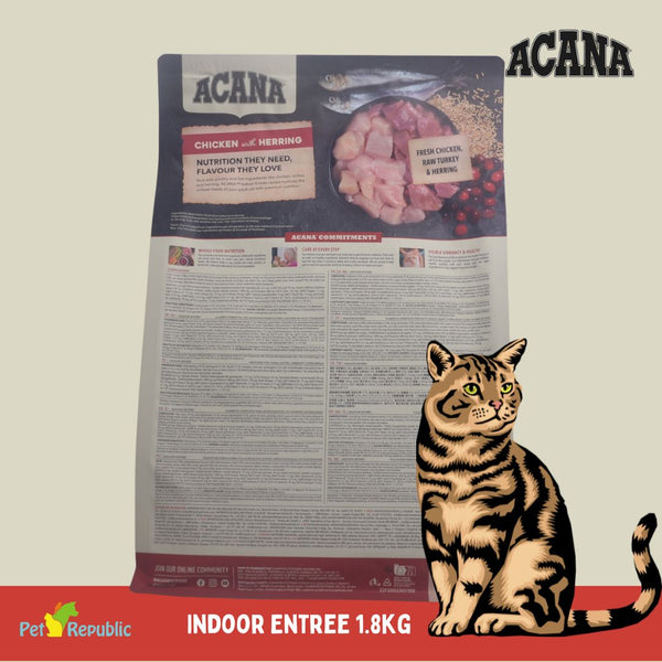 ACANA Makanan Kucing Cat Indoor Entree 1.8kg cat dry food Tidak ada merek 