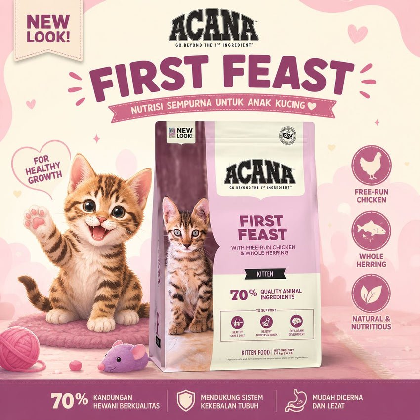 ACANA Makanan Kucing Kitten First Feast 1.8kg cat dry food Tidak ada merek 