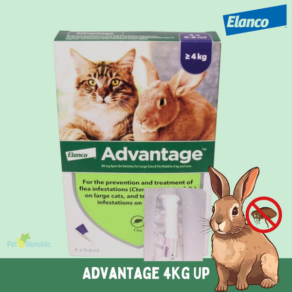 ADVANTAGE Obat Kutu Cat And Rabbits 0,8ml Weight 4kg Up 1pcs no type Elanco 