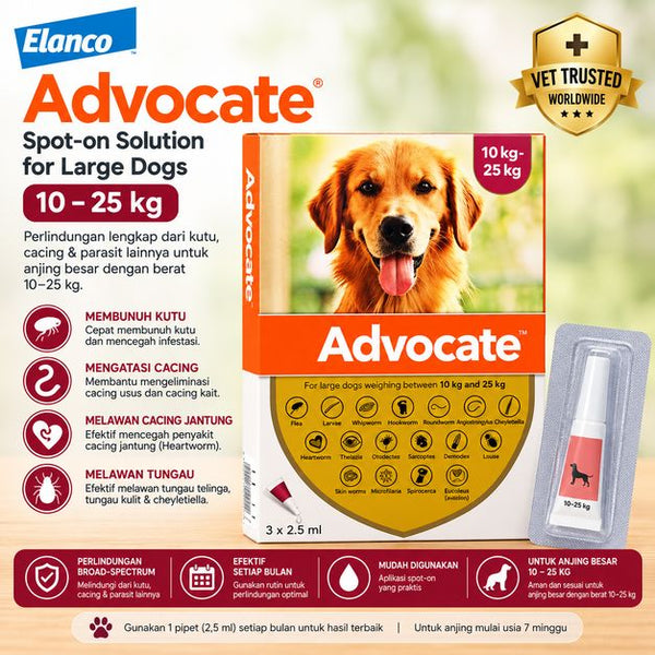 ADVOCATE Obat Kutu Parasit Anjing Large Dog 10-25kg no type Tidak ada merek 