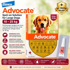 ADVOCATE Obat Kutu Parasit Anjing Large Dog 10-25kg no type Tidak ada merek 