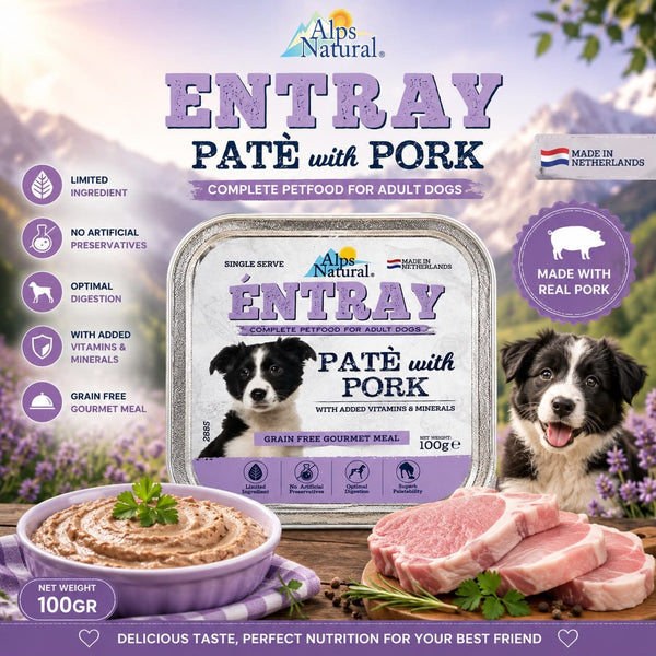 ALPSNATURAL Makanan Anjing Entray Pate with Pork 100gr no type Tidak ada merek 