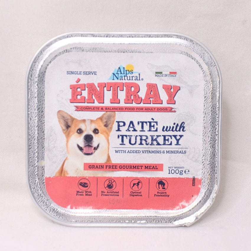 ALPSNATURAL Makanan Anjing Entray Pate with Turkey 100gr Dog Food Wet Alps Natural 