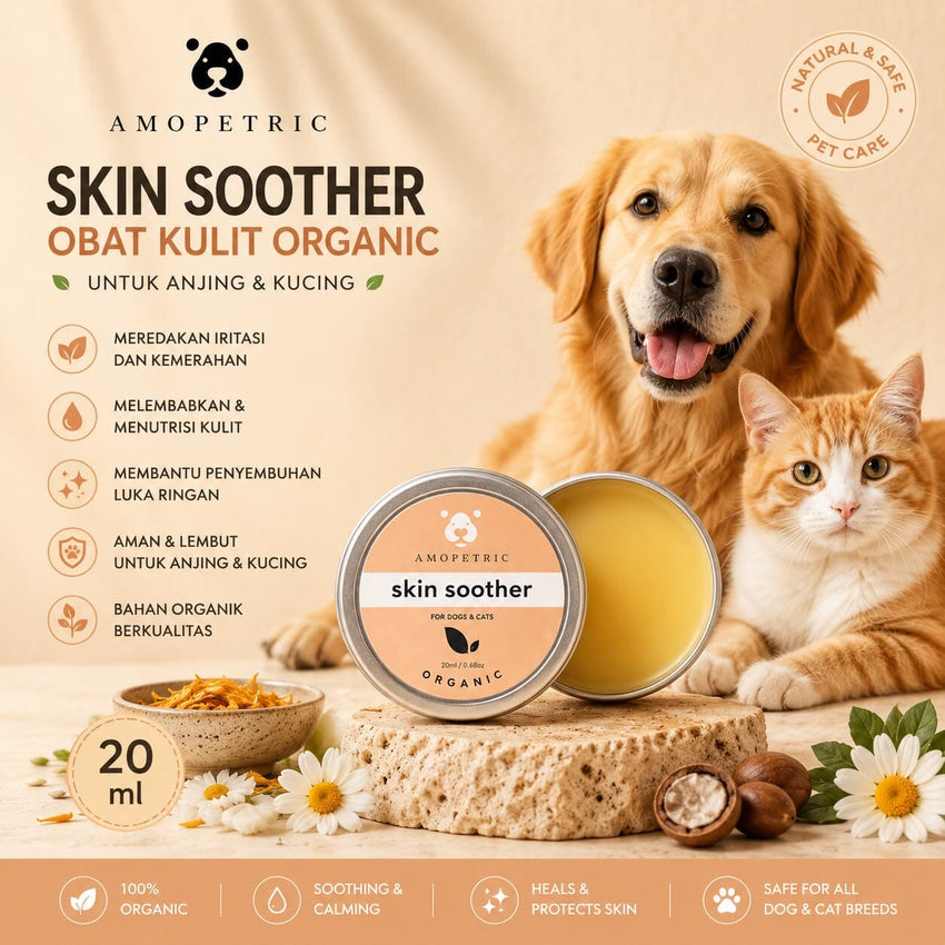 AMOPETRIC Organic Skin Soother 20ml Grooming Pet Care Tidak ada merek 