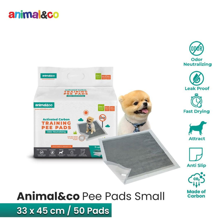 ANIMALCO Alas Kandang Carbon Pee Pad 33x45cm 50pcs no type Tidak ada merek 