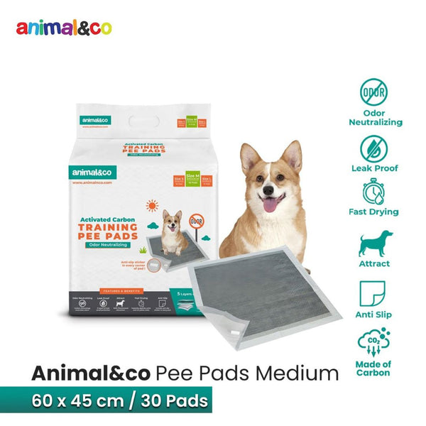 ANIMALCO Alas Kandang Carbon Pee Pad 45x60cm 30pcs no type Tidak ada merek 