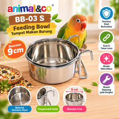 ANIMALCO BB03S Tempat Makan Burung Feeding Bowl 9cm Pet Bowl Pet Republic Indonesia 