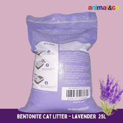 ANIMALCO Bentonite Cat Litter Lavender 25L Cat Sanitation Tidak ada merek 