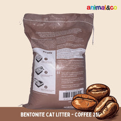 ANIMALCO Pasir Kucing Bentonite Cat Litter Rasa Coffee 25L Cat Sanitation Tidak ada merek 